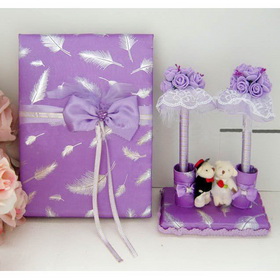 2011Free Shipping Wedding Accessory/Wholesale Retailing Wedding Pen Holder/Handicraft Wedding Guest Book.