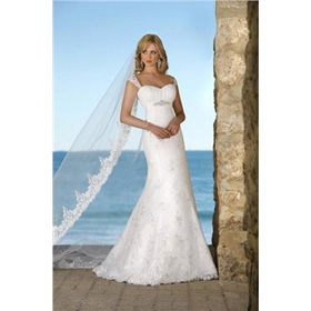 Free Shipping +White /Ivory Strapless A Line Wedding Dress (W10003)
