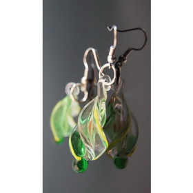 Artificial Jewelry of Colored Glaze Glass Screw Gauge Earring for Jewelry Accessory On Promotion Free Ship