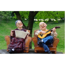 Hot Sale!cute Home Decoration Wedding Gifts,Resin Artware Creative Gift/ The Aged Enjoy Life