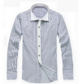 Cheap Men's Long Sleeve Shirts Stripe T-shirt Dress Men Shirt T-shirts Tshirt 10pcs/lot Mix Order 5