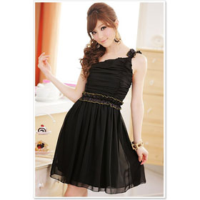 Wholesale 2011 New Hot Stock Evening Dress\One Shoulder Party Dress\Cocktail Dress\BLACK Free Shipping 8204