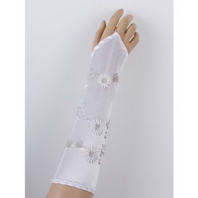 Free Shipping Satin Elbow Beadings Wedding Bridal Gloves 999WG0121