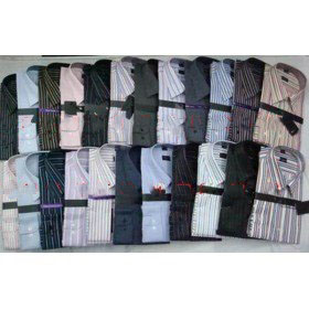 10pcs/lot Wholesale Men's Cotton Striped Design Dress Shirt/shirts Mix Order Size M-XXL