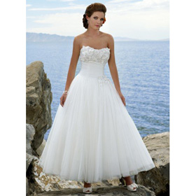 Sexy Style White A Line Sleeveless Lace Wedding Dresses Beach Wedding Dress