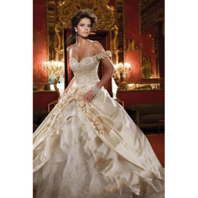 Free Shipping Elegant New Arrival Ball Gown Sleeveless Off-shoulder Satin Stack-up Ruched Wedding Dress WBD349