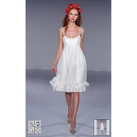 Full Refund Guarantee! Free Shipping Sundayfrog A-Line Square Neck Little White Dress Taffeta Beaded Mini Cocktail Dress -W18
