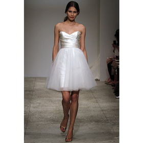 Full Refund Guarantee! Free Shipping Sundayfrog A-Line Sweetheart Little White Dress Satin Organza Mini Cocktail Dress -W14
