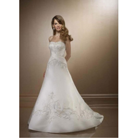 Free Shipping Best Selling100% Guarantee Satin A Line Wedding Dresses/bridal Wedding Dress/ Bridal Gown Custom Size&color