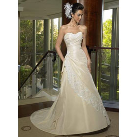 Free Shipping Custom Sweetheart Slim A Line Wedding Dresses Online for Bridal