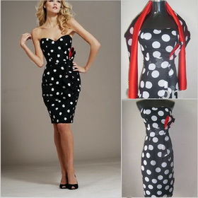 Elegant Black Chiffon Keel-Length Cocktail Dress +free Shipping Tc0101