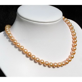 Purple Fresh Water Pearl Necklace Beaded Necklaces Pearl Jewelry 7-8mm AAA Accessories Wholesale