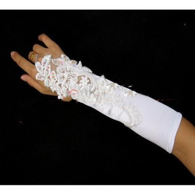 Wedding Gloves / Dress Gloves / Banquet Gloves / Bridal Glove / /White / Beige@8