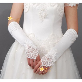 Best Selling Satin Gloves/bridal Gloves/fingerless Gloves
