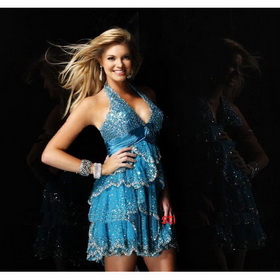 Luxury Beaded Mini Cocktail Dress 2011 SL-4431