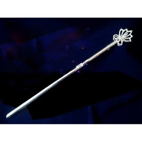 Gorgeous PAGEANT PROM Homecoming Wedding QUINCEANERA REGAL PRINCESS SWEET Silver Plated Sparkling Crystal Rhinestone Scepter 002