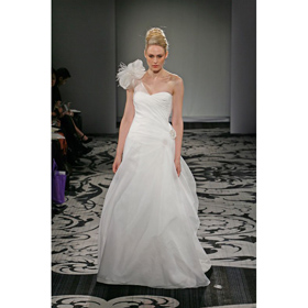 Hot Sell One Shoulder Slim A Line Wedding Dress+FREE VEIL GIFT---Free Shipping!