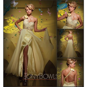 110528 Fashion Tony Bowls Paris Le Gaga Buff Sexy Prom Cocktail Dress