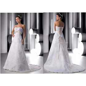 Hot Sale Stunning A Line Sleeveless Bridal Wedding Dresses Wholesale and Retail with Free Shipping WD-D044
