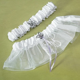 GA-09006-2 Butterfly Wedding Theme Butterfly Dreams Bridal Garter Set