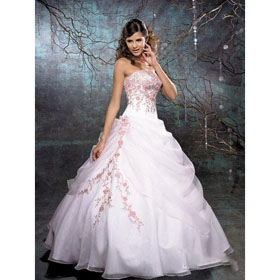 Line Off The Shoulder Beaded Court Train Organza Wedding Dresses XFG2004 New Style A