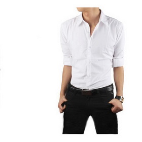 Free Shipping,2011 New Spring Fashion Style 100%cotton Men's Leisure Long-sleeved Shirts Various Colors SH045