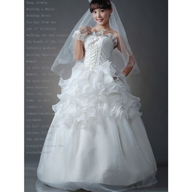 White Tight High-quality Wedding Gowns Wedding Dress(can Be Customized) Free Shipping