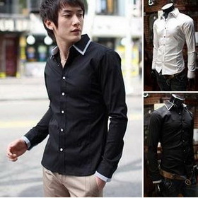 FREE SHIPPING Men Slim Stylish Sexy Royal Casual Shirts Size: M L XL 0775