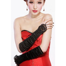 Color: Black 9300-14B BRIDAL GLOVES NEW,