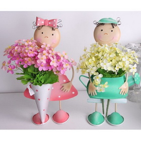 Free Shipping! Princess and Prince , Metal Flower Decoration Flower Vase Couple A Wedding Gift