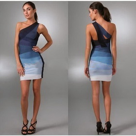 Designer Pearl Dress,One Shoulder Cocktail Dress, Free Shipping