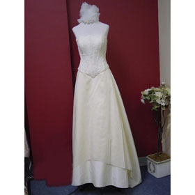 New Strapless A Line Wedding Dress Chapel Train Bridal Wedding Gown Prom Dress Size2/6/8/10/12/14/16/18/20/22/24/28