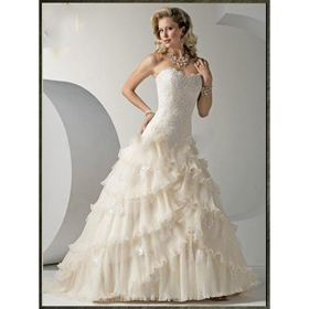 Freeshipping Custom Made Ball Gown Off-shoulder Satin Floor-length Wedding Dress 5871