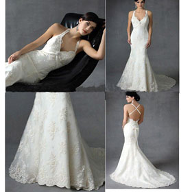 Alluring V-neck Wedding /evening Dress Sl-52