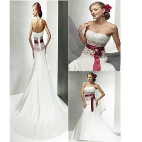 Elegant Colored Wedding/evening Dress Lace Sl-7347
