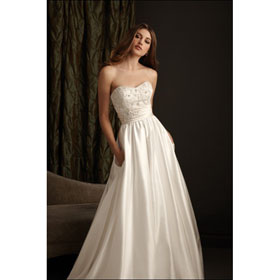 W907 New Arrival Satin Off-shoulder A-line Wedding Dress
