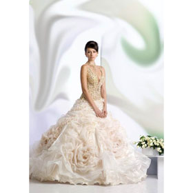 Newest Popular Gorgeous Wedding Dress,satin Beaded A-line Real Sample Wedding