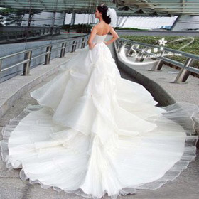 Free Shipping.!Princess Wedding Dress,bride Wedding Dresses,Bride Dresses,1lot=1pcs.Trailing Wedding,5 Layers,