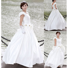 Princess Wedding, The Bride-date Listing of Puff Flower Wedding Dress QDHS-054