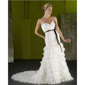 2011 New Style A-line Satin Sleeveless Wedding Dress Wedding Gown.Wedding Dresses Wholesale,affordable Wedding Dresses