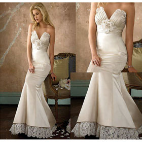 Designer V-neck Wedding /evening Dress Sl-56