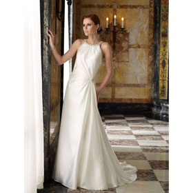 2010 New Style Freeshipping Stunning Satin Beaded Wedding Dress Wedding Gown1755