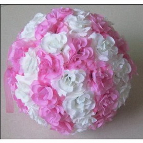 25cm Plastic Center Artificial Flowers Ball,mix Color,wedding Decorations,christmas Decoration