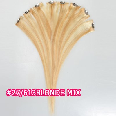 20" 8pcs Remy Human Hair Clip in Extension #27/613,35g