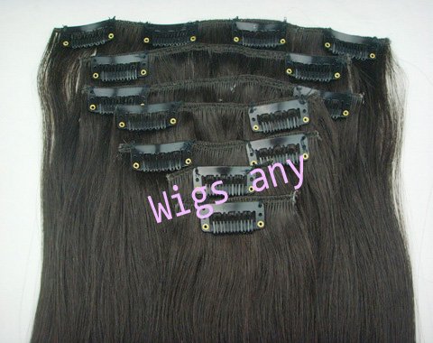 (7Pcs 70g)/Set,14'',Color:#2 Darkest Brown.100% Brazilian Remy Human Hair Extension,Clip On Hair Extension.