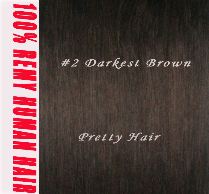 Free Express Shipping 8pcs 105g 20inch 100% Remy Human Hair Clip In On Hair Extensions #2 Darkest Brown 5sets/lot