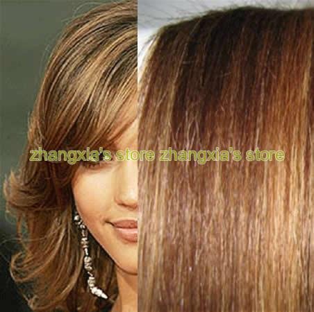 20",Clip In/on Hair Extensions,100% Human Hair Extension,#4/27,7pcs/set,70g/set,Free Shipping