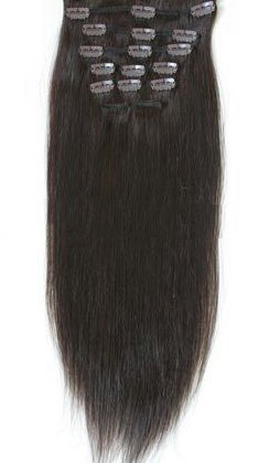 Wholesale And Retail 20" Clip In/on Hair Extension 100% Human Hair #2,7pcs,80g/set,3sets/lot,DHL Free Shipping
