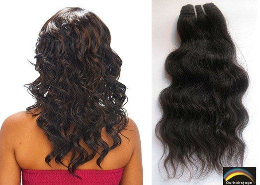 18"100g Weft Hair Extension 100% Brazilian Remy Human Hair,Natural Black-1B,5pcs/lot,DHL Free Shipping