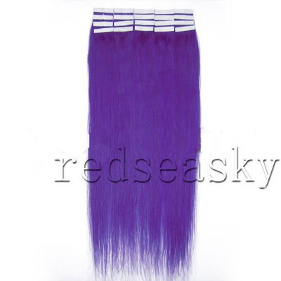 Free Ship 15" 7PCS Human Hair Clips On In Extensions #Lila,70g 1 Pack